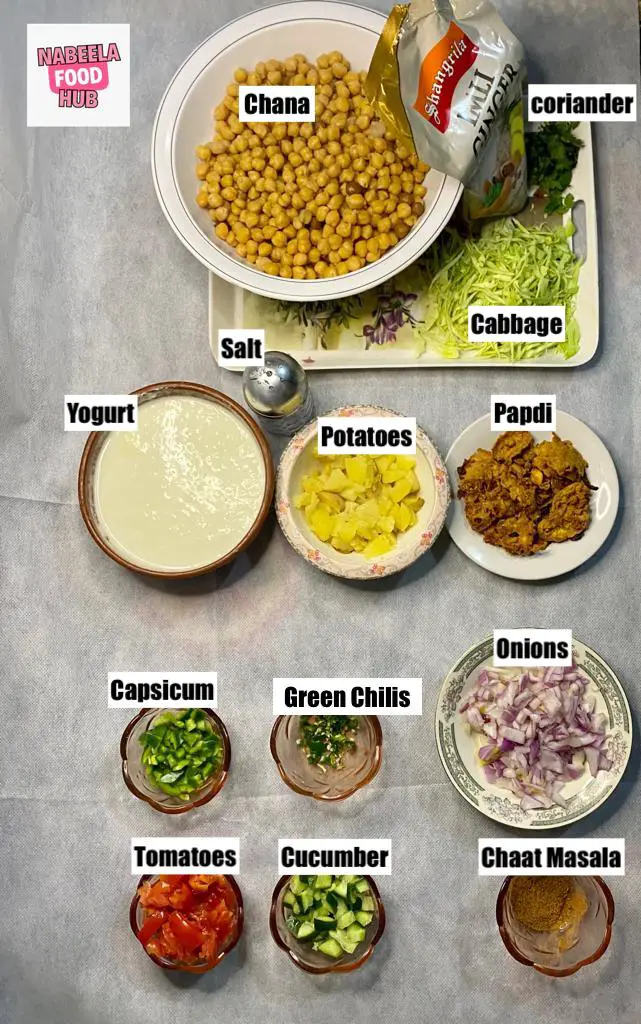 Ingredients For Chickpea Chaat