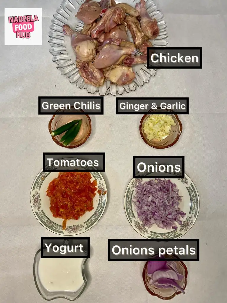 ingredients for chicken dopiaza
