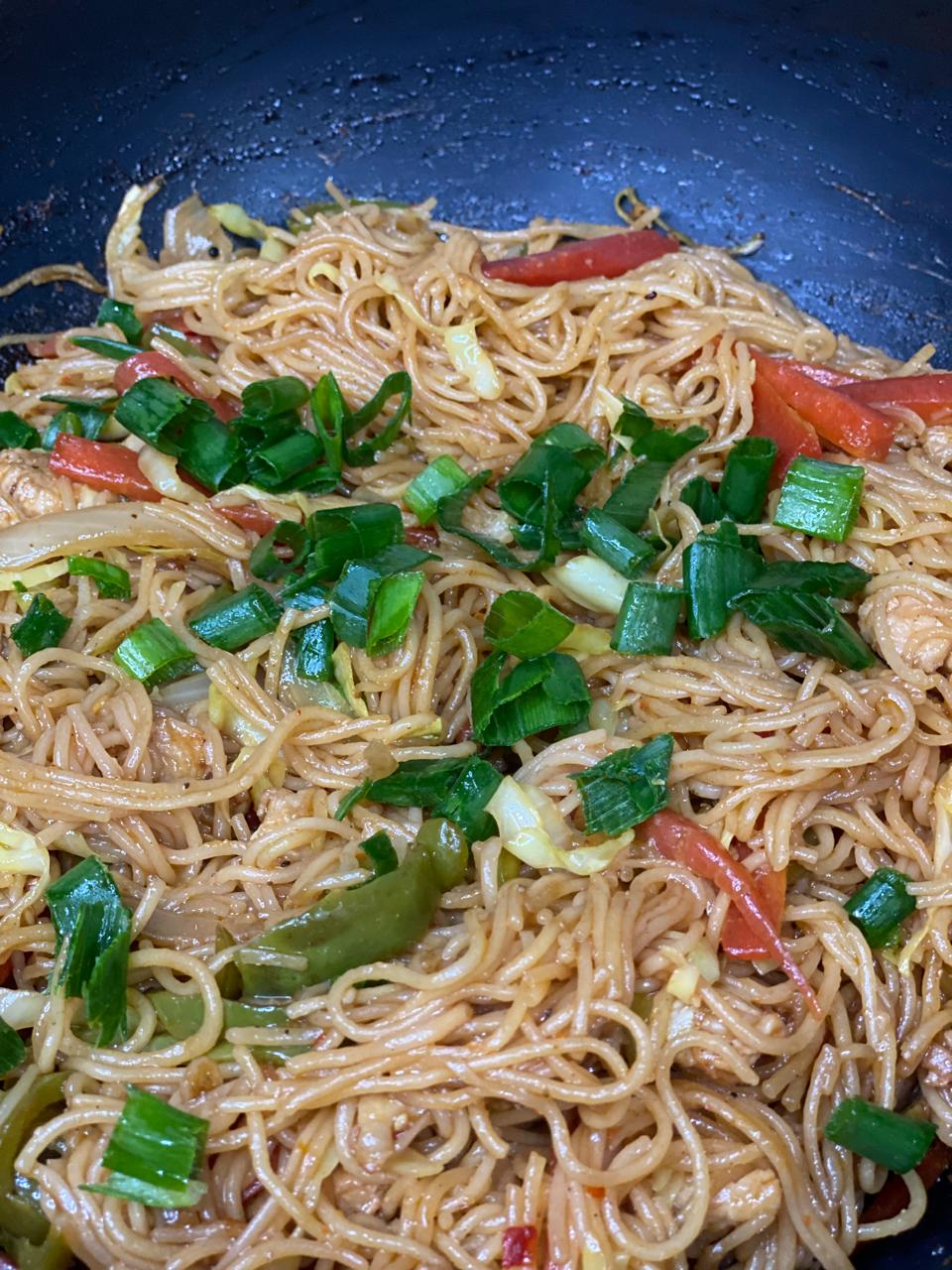 adding noodles
