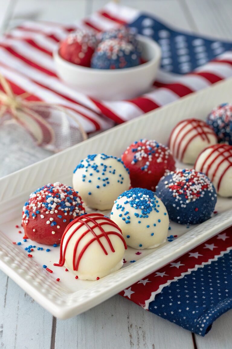 Patriotic Oreo Ball Recipe (Red, White & Blue Treats!)