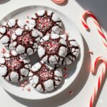 Peppermint Chocolate Christmas Crinkle Cookies