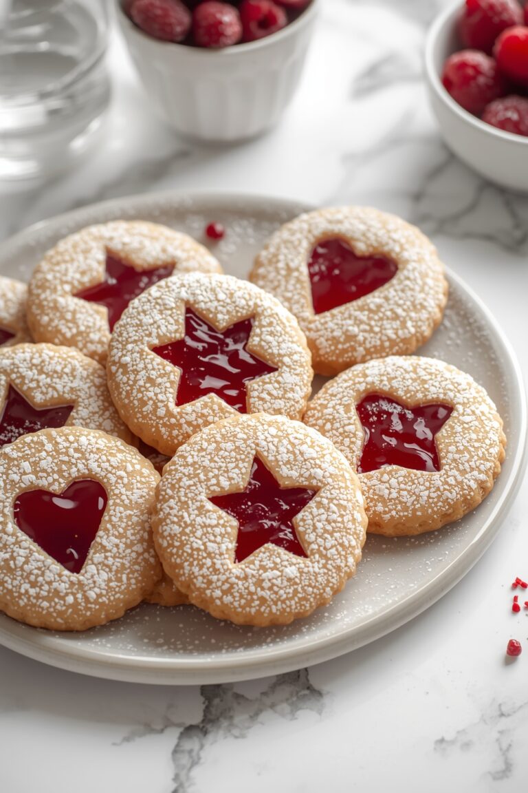 Linzer Christmas Cookies with Raspberry Jam