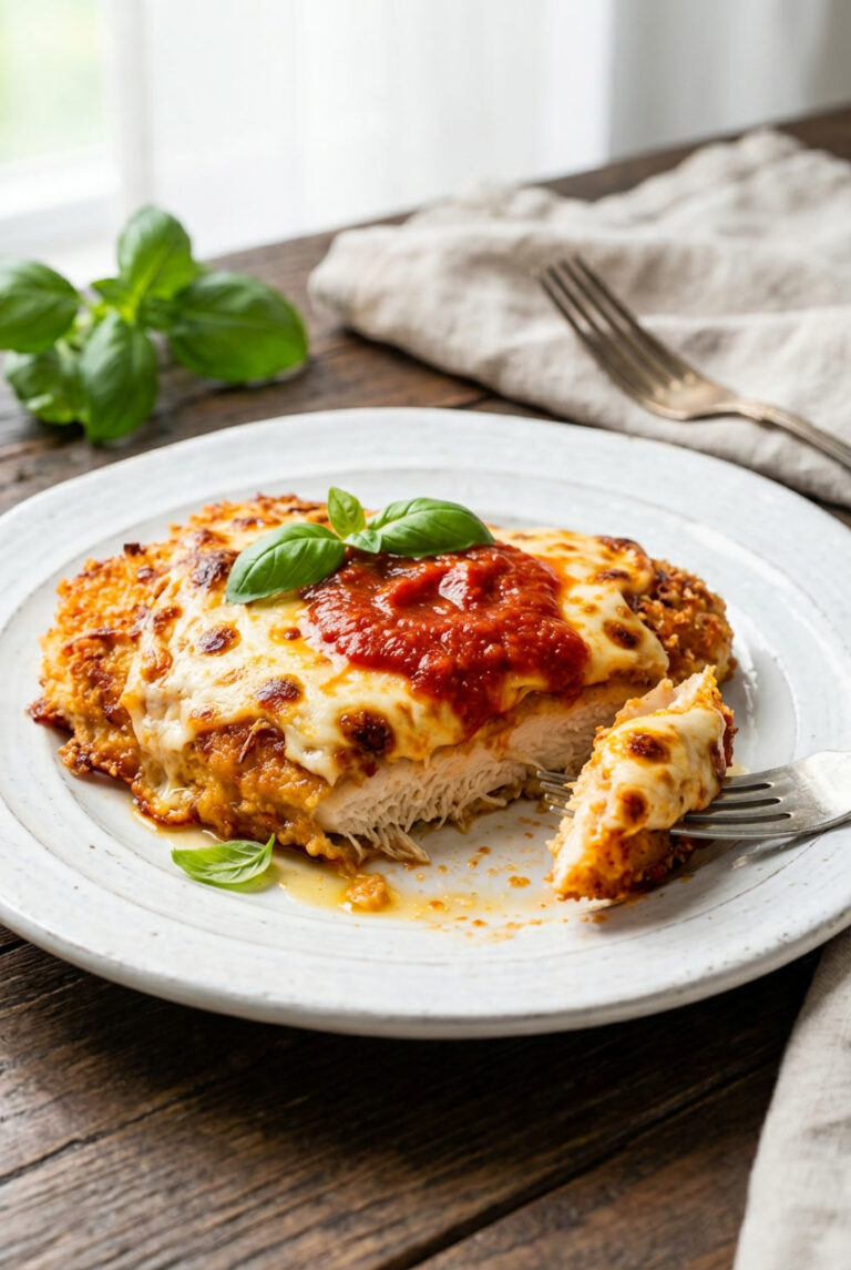 Crispy Keto Chicken Parmesan (Low-Carb, Juicy & So Easy)