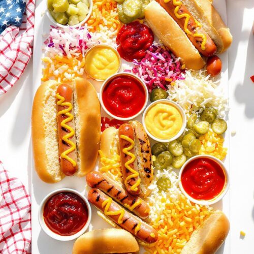 4th of July Hot Dog Board