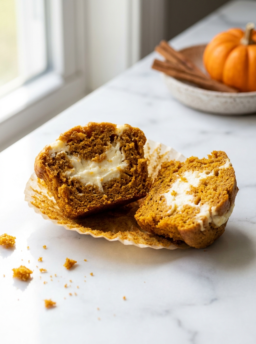 Pumpkin Cream Cheese Swirl Muffins (Better Than Starbucks!)