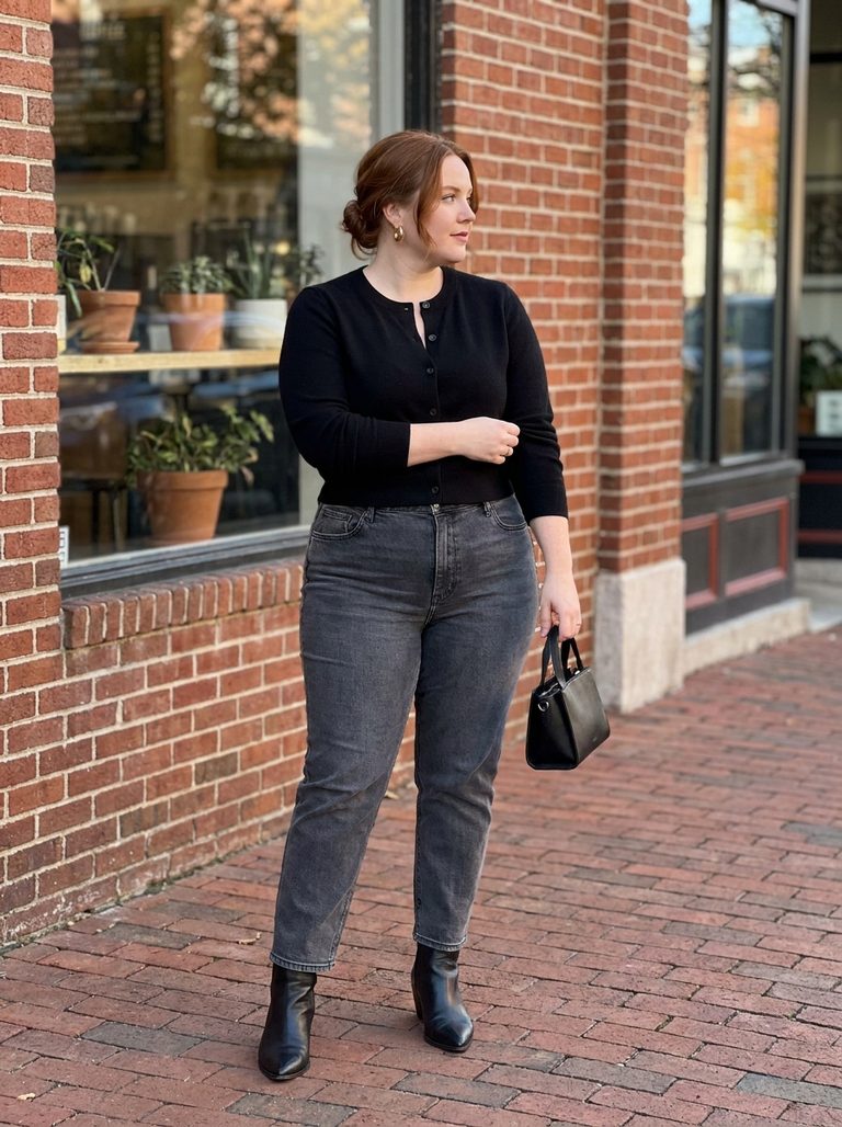 10 Plus Size Cardigan and Jeans Outfit Ideas