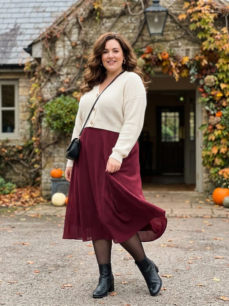 10 Plus Size Cardigan Over Dress Outfit Ideas