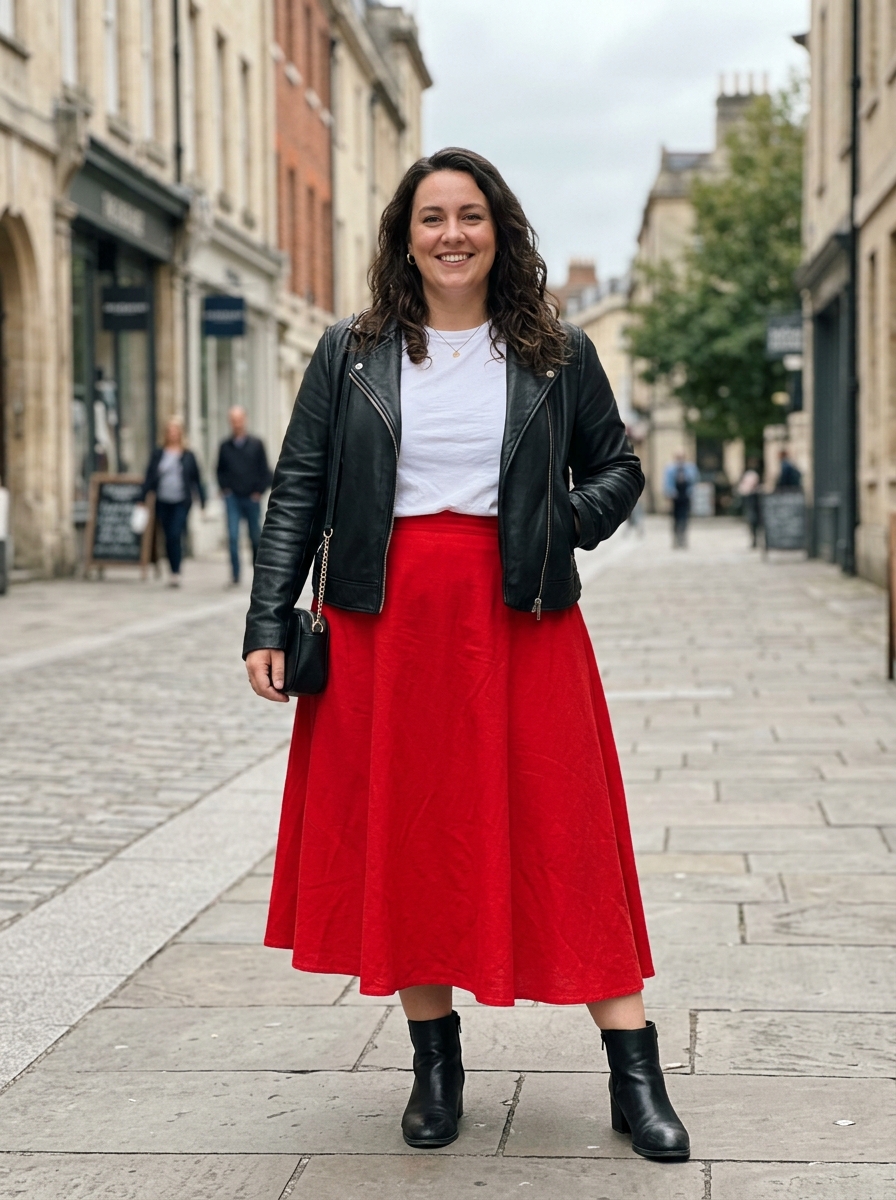 15 Plus Size Red Skirt Outfit Ideas That Bring Genuine Confidence