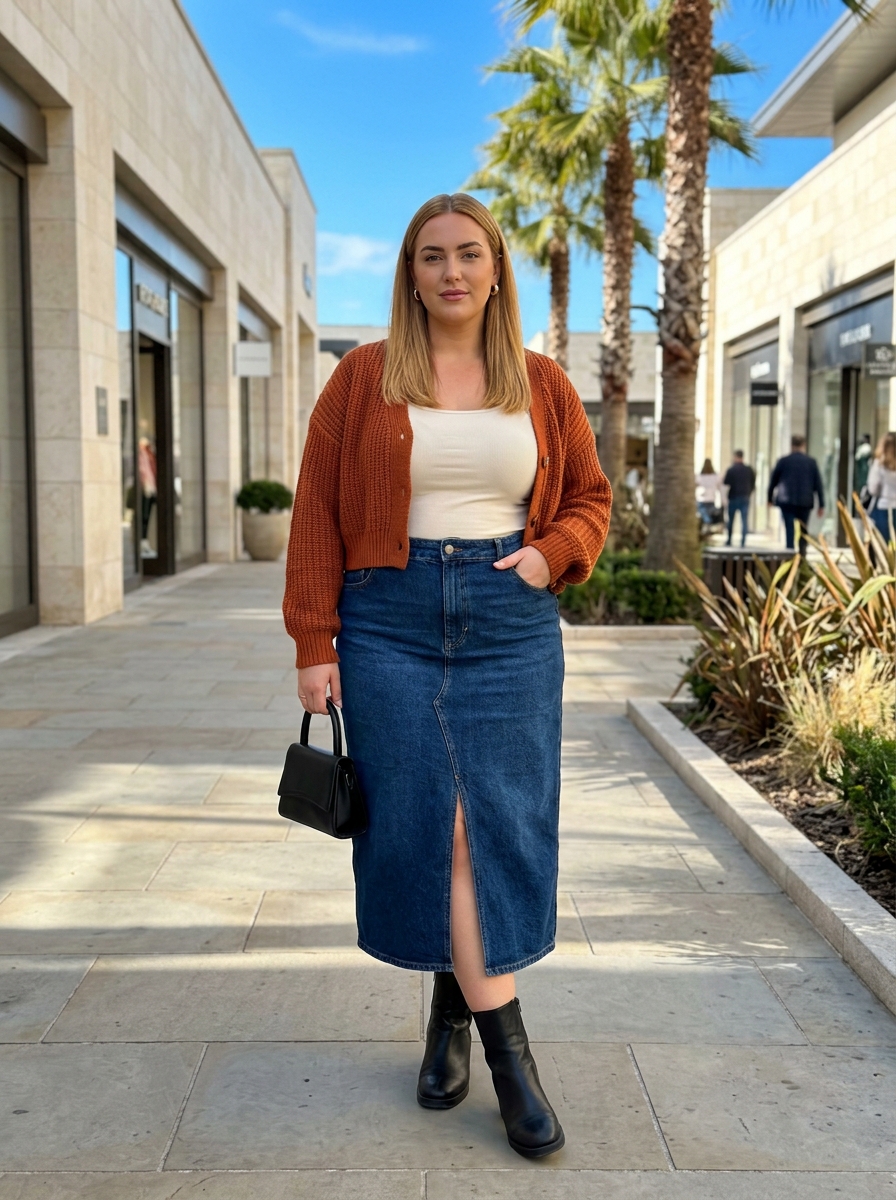 10 Plus Size Chunky Knit Cardigan Outfit Ideas