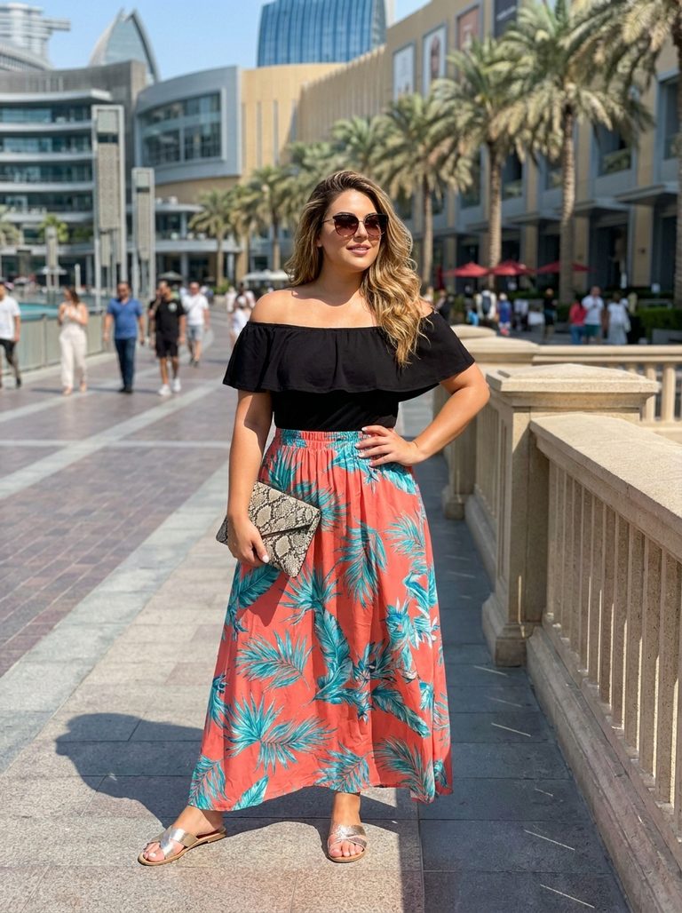 10 Plus Size Maxi Skirt Outfit Ideas