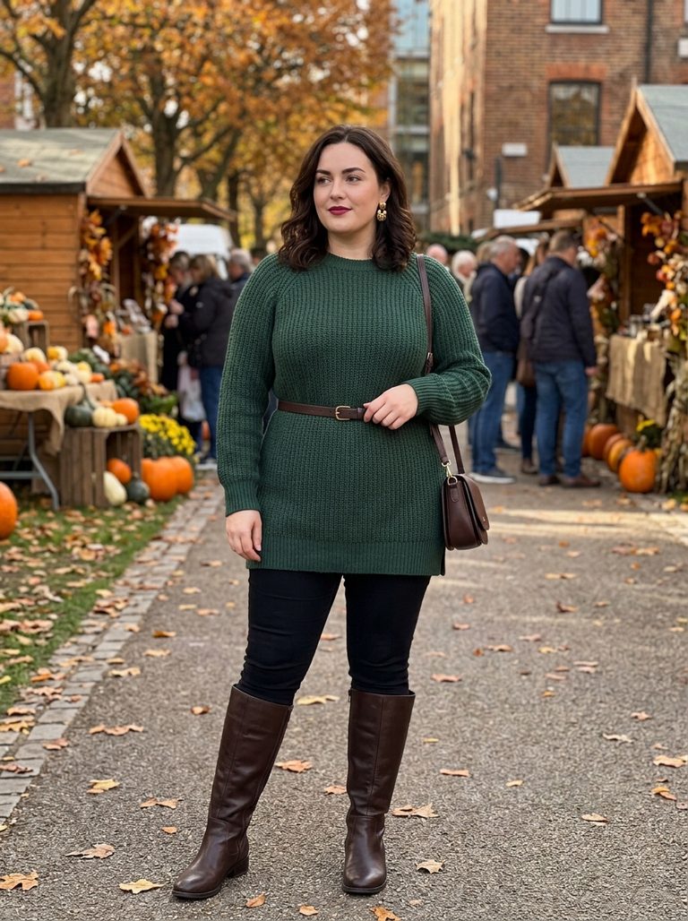 10 Plus Size Sweater and Jeans Outfits