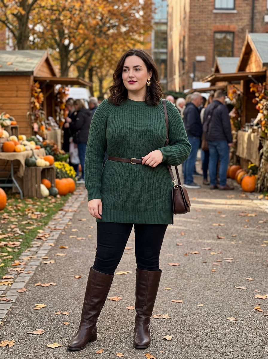 10 Plus Size Sweater and Jeans Outfits