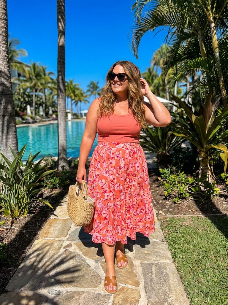 10 Plus Size Midi Skirt Outfit Ideas