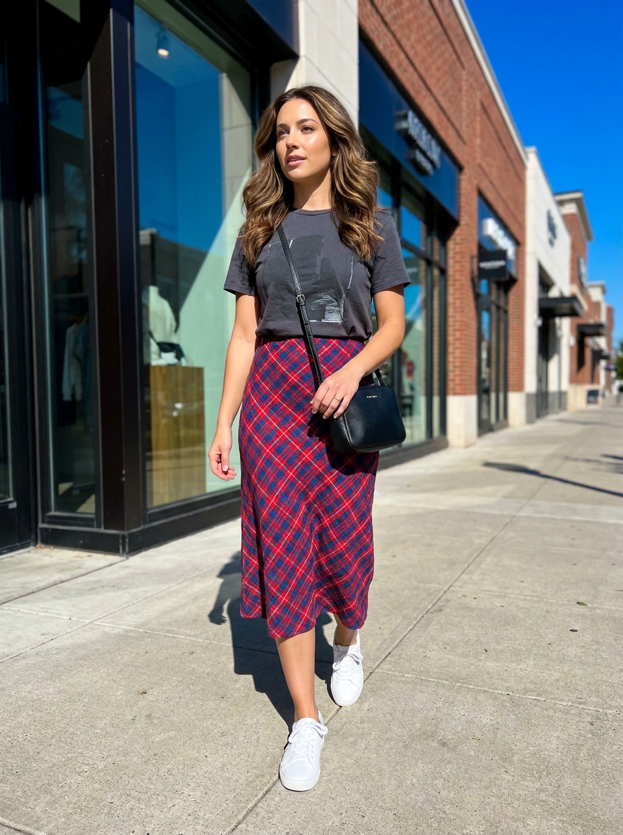 15 Plus Size Plaid Skirt Outfit Ideas