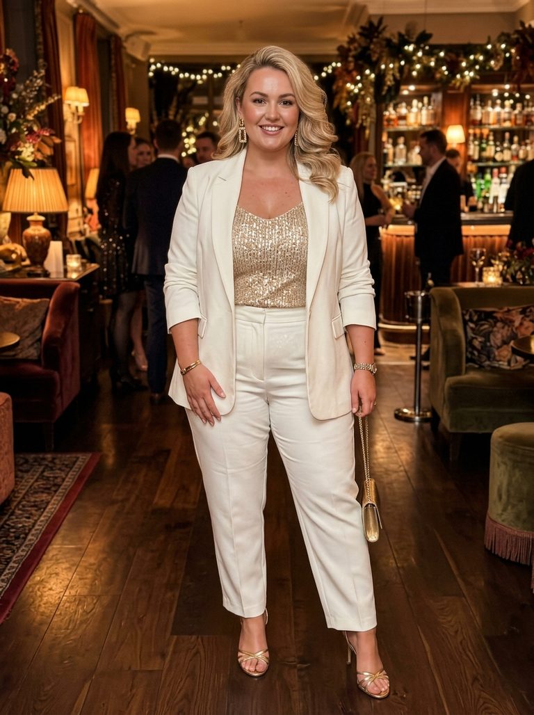 10 Plus Size Christmas Blazer Outfits That Look Polished and Festive
