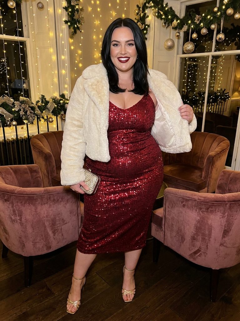 10 Plus Size Red Christmas Outfits That Feel Bold and Festive