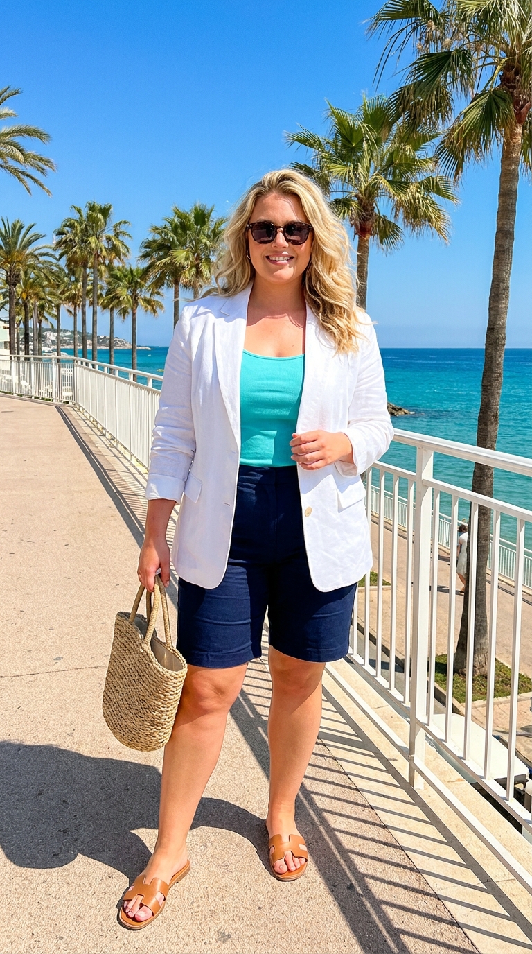 10 Plus Size White Blazer Outfits That Look Crisp and Fresh