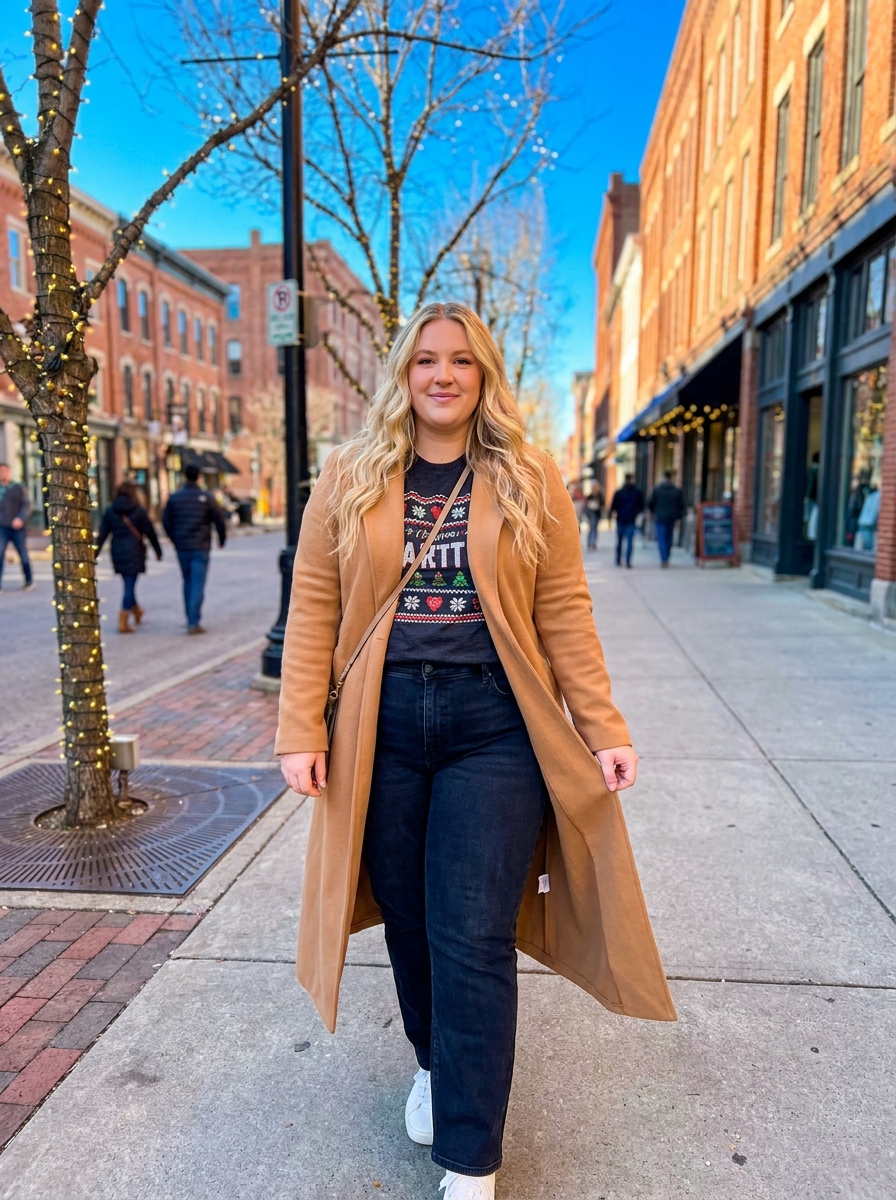 10 Plus Size Christmas Cardigan Outfits for Cozy, Festive Layering