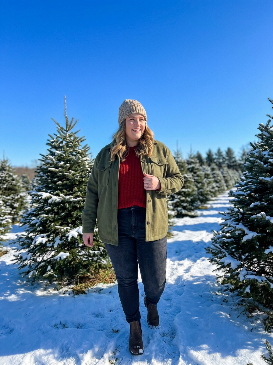 10 Plus Size Green Christmas Outfits for a Fresh Festive Look