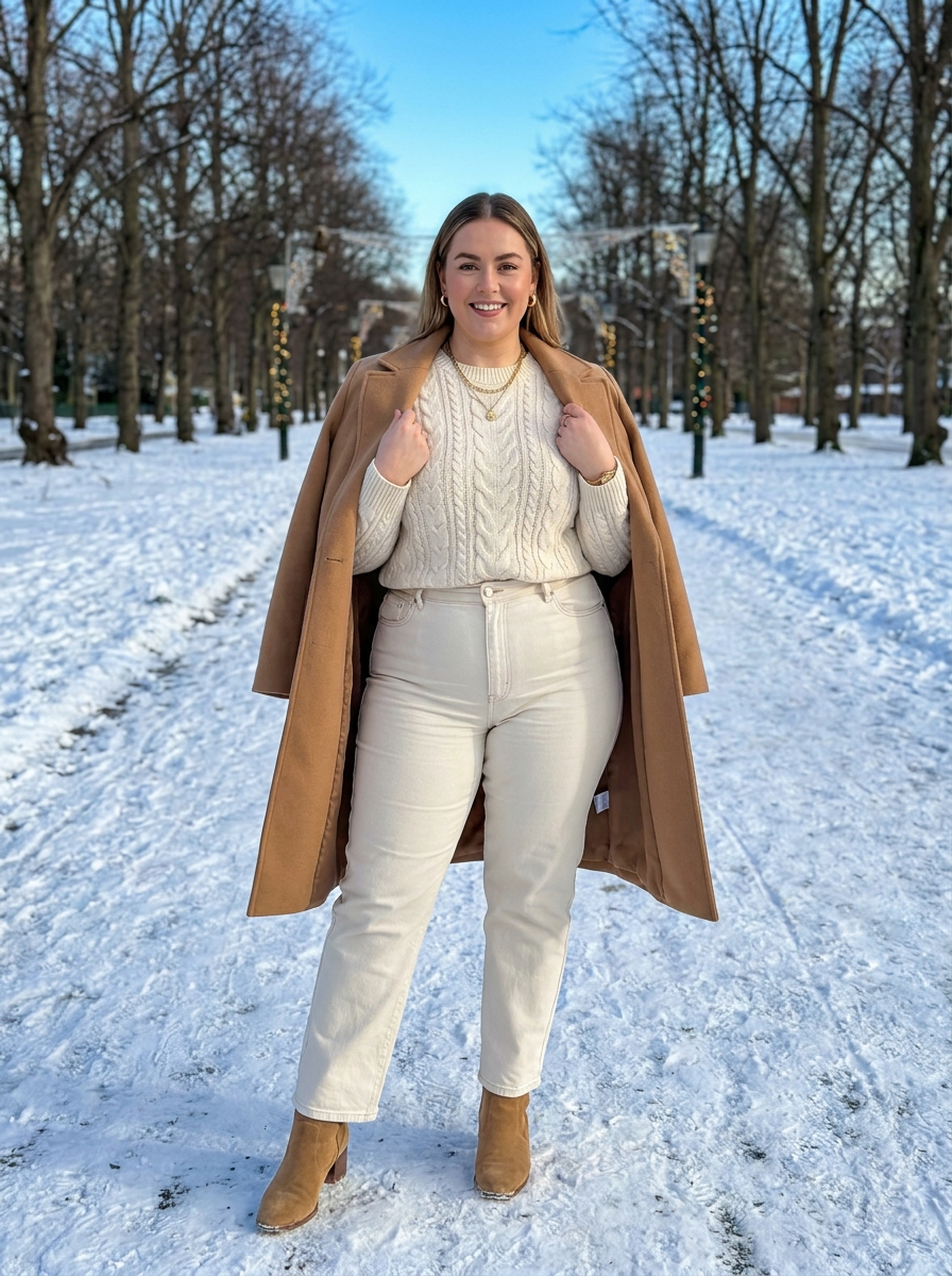 10 Plus Size Christmas Outfits with Jeans That Still Feel Festive